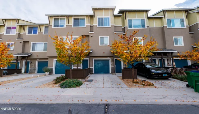 a front view of multiple houses