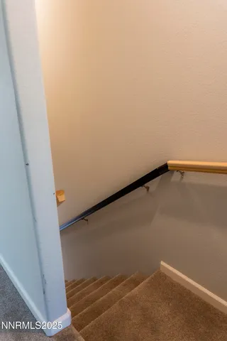 a view of small space with racks on the wall