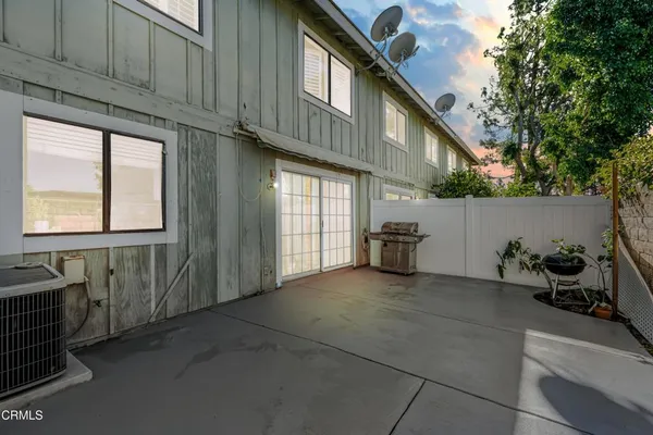 a view of an outdoor space with a window