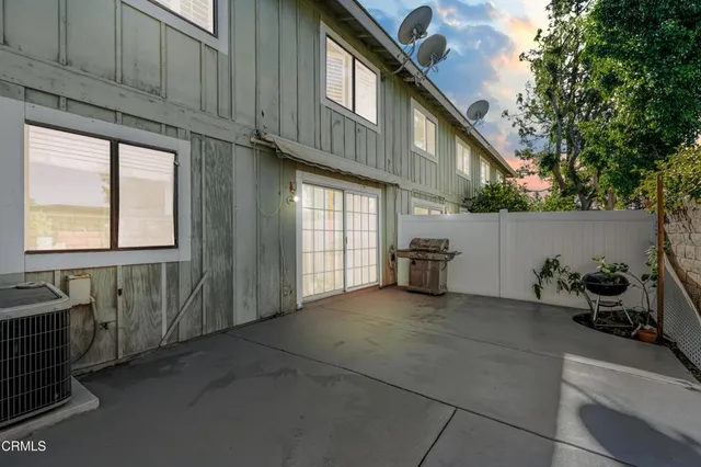 a view of an outdoor space with a window