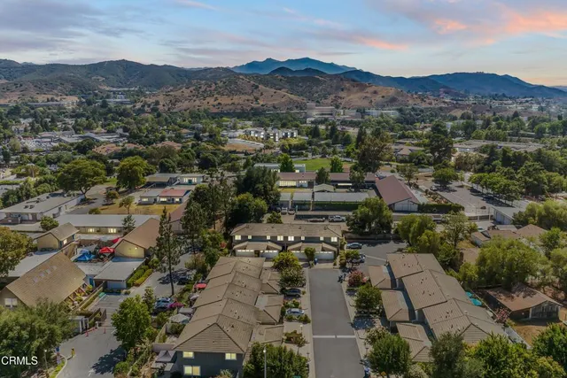 an aerial view of a city