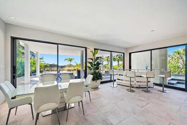 a view of an ocean and beach