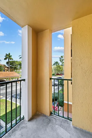 a view of a park and trees