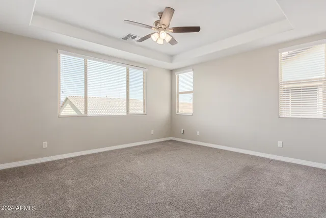 a view of a room with a window