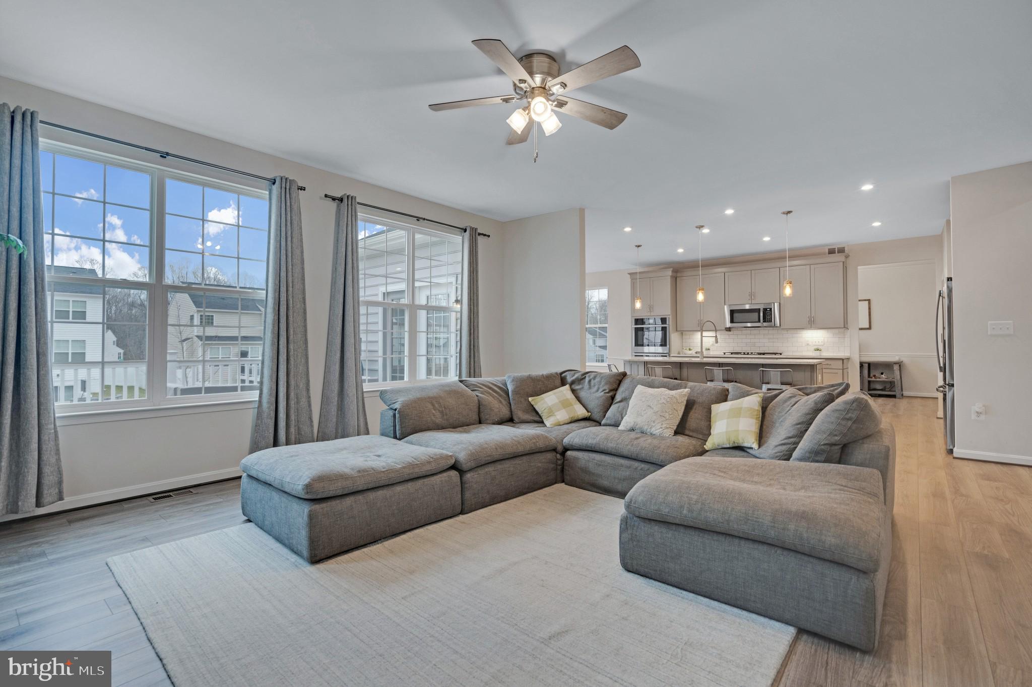Open concept kitchen & family room
