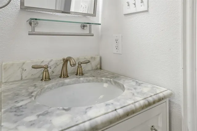 a close view of sink and tap