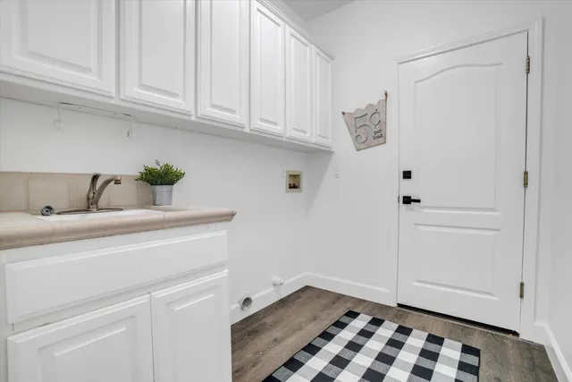 a room with storage and utility