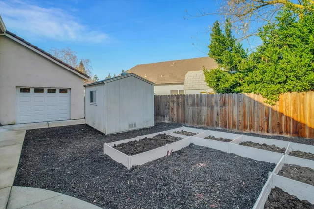 a backyard of a house