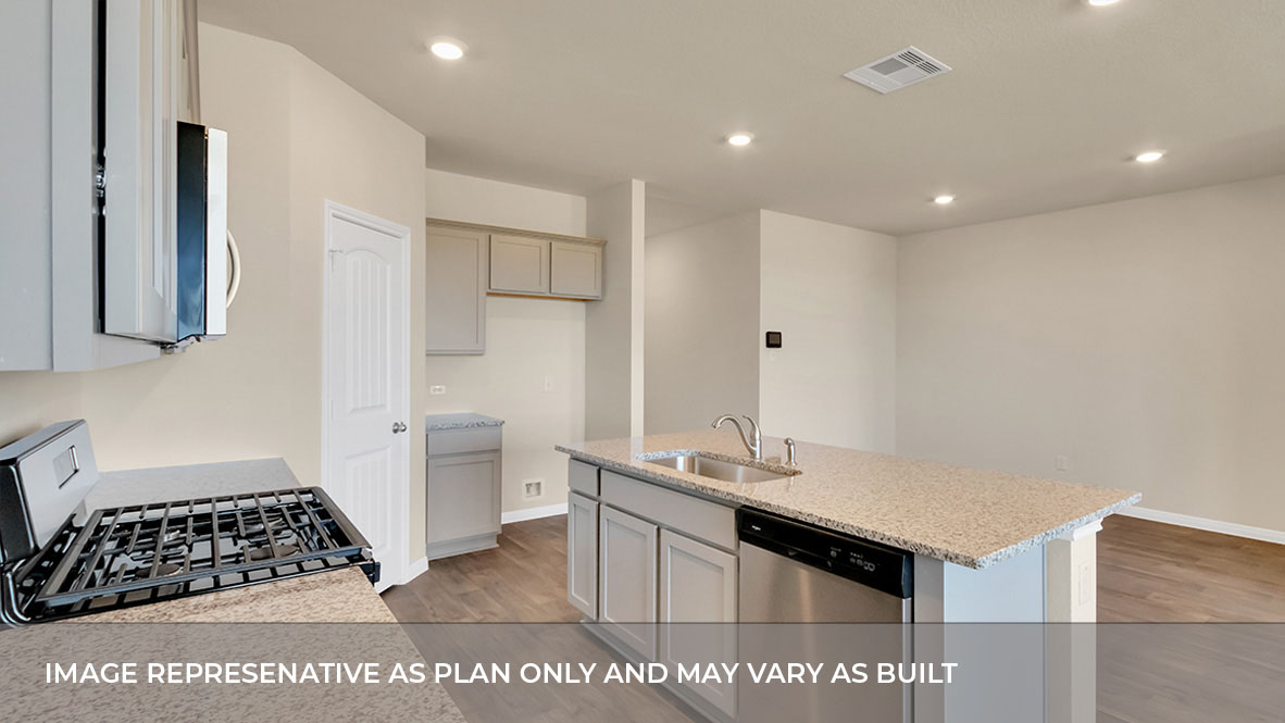 193 Balmorhea Street Kyle, TX 78640 - Photo 21 of 32 a view of wooden floor and windows in a kitchen