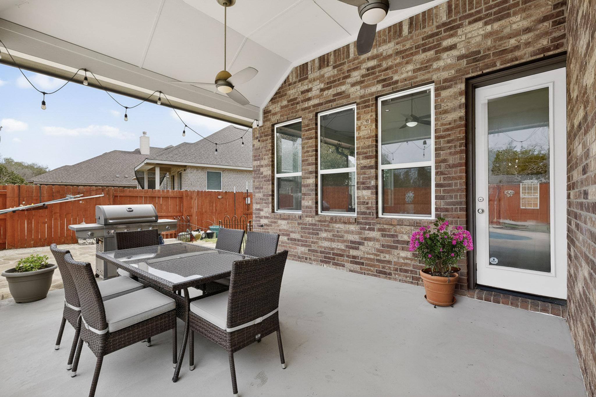 3137 Catalina Ranch Road Leander, TX 78641 - Photo 21 of 21 View of patio / terrace featuring ceiling fan and outdoor dining area