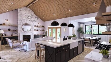 2787 Mt View Church Road Moncure, NC 27559 - Photo 4 of 12 a large kitchen with a table and chairs