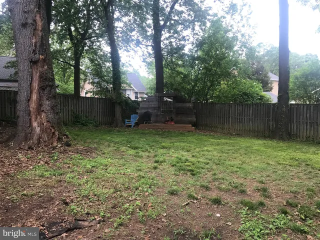 a view of a backyard