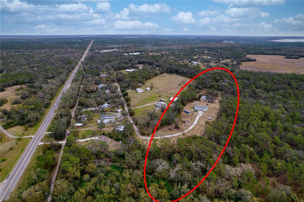 Ariel View of the Property with US 301 to the left.