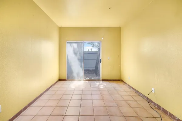 a view of a hallway with a small space