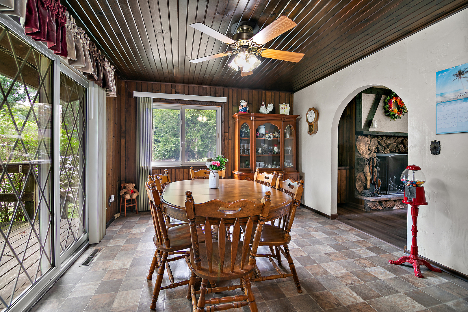 418 South 5000W Road Kankakee, IL 60901 - Photo 7 of 38 a view of a dining room with furniture window and outside view