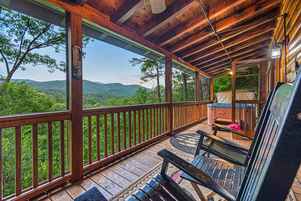 20 Dean Court Blue Ridge, GA 30513 - Photo 3 of 53 a view of a balcony with wooden floor