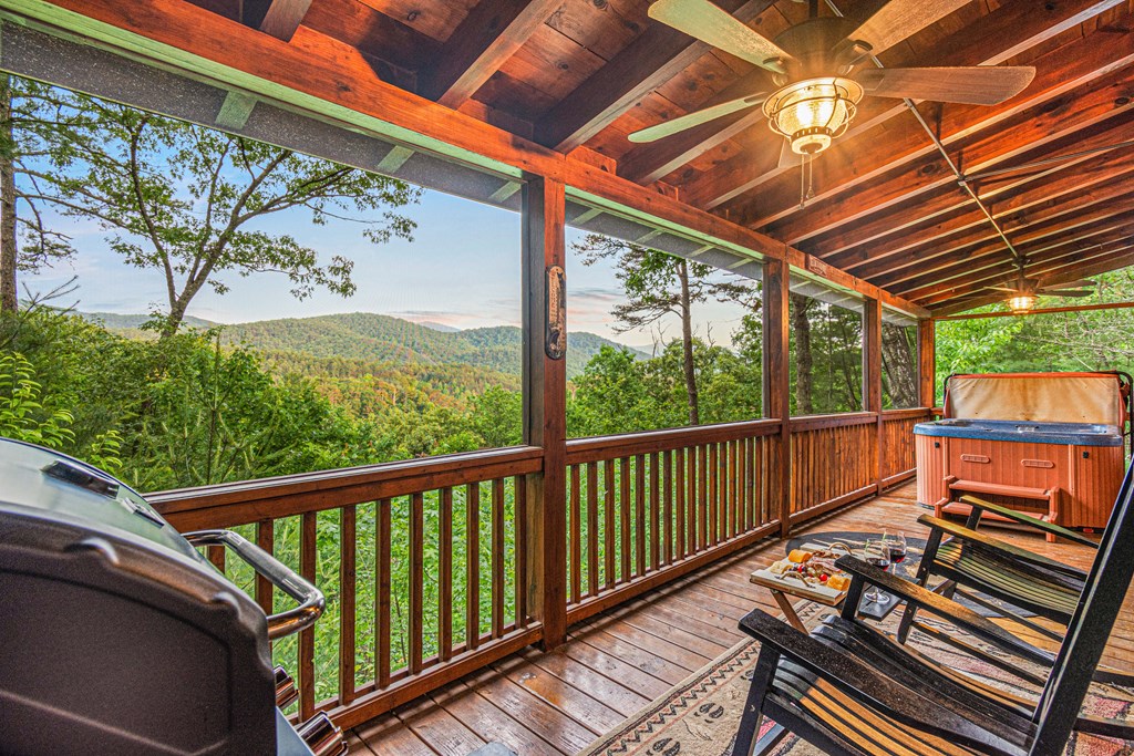 20 Dean Court Blue Ridge, GA 30513 - Photo 31 of 53 a view of a balcony with wooden floor