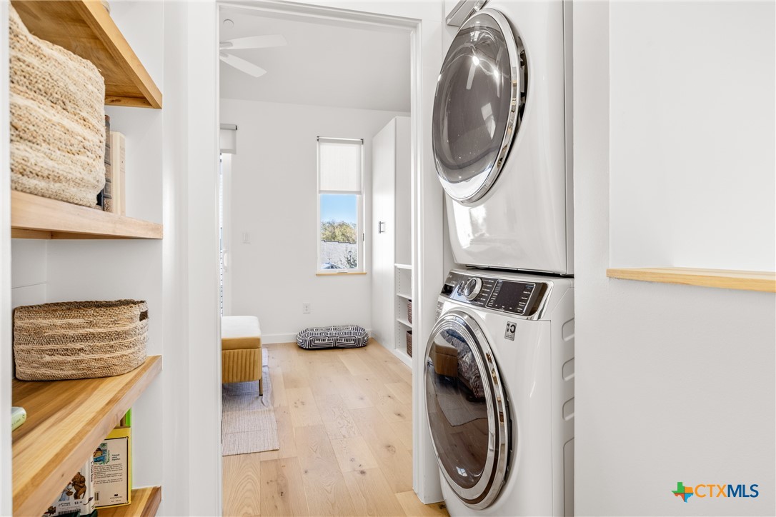 1909 Dutton Drive, Unit B San Marcos, TX 78666 - Photo 16 of 25 a utility room with dryer and washer