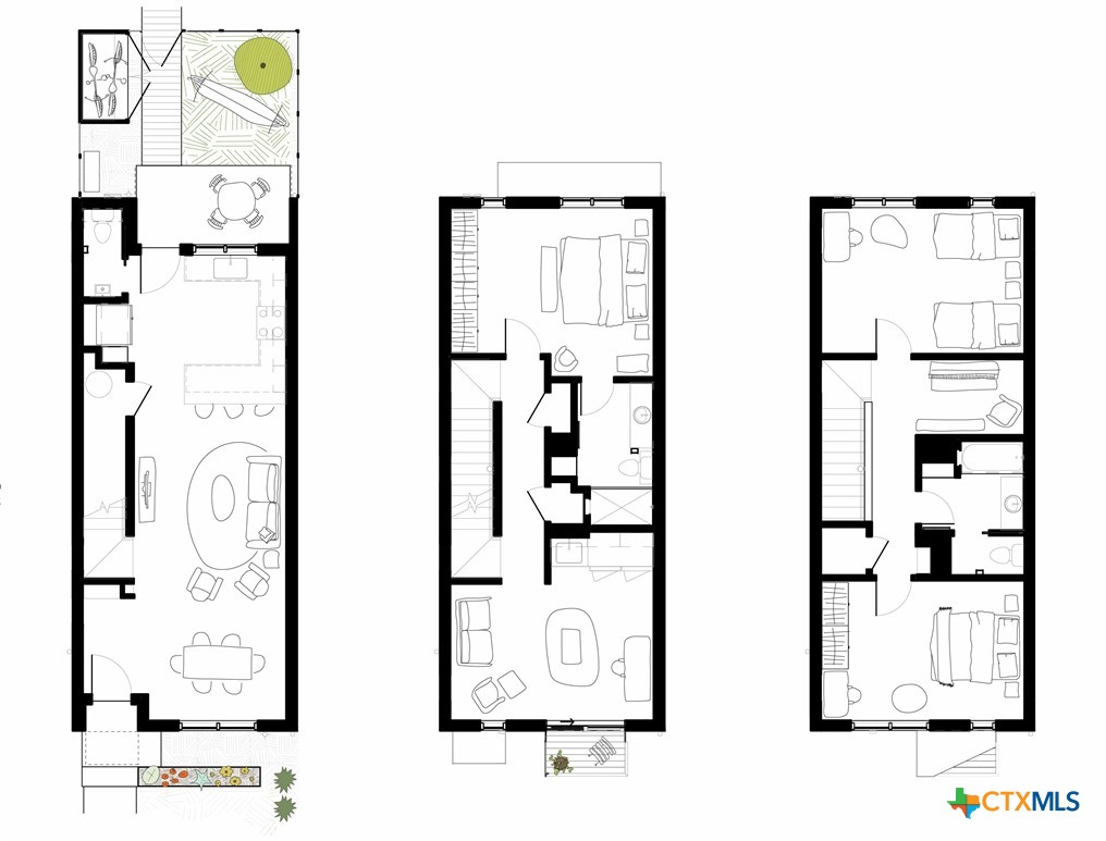 1909 Dutton Drive, Unit B San Marcos, TX 78666 - Photo 25 of 25 a black and white photo of a bedroom