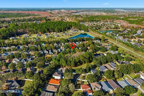 an aerial view of multiple house