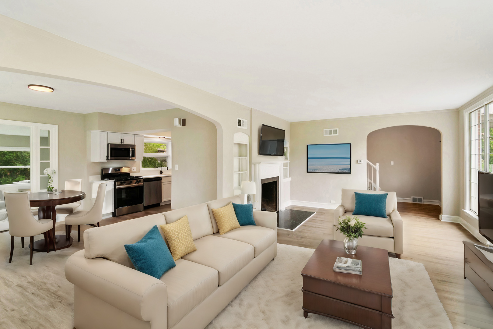 239 Cornwall Drive Crete, IL 60417 - Photo 7 of 25 a living room with furniture and a wooden floor