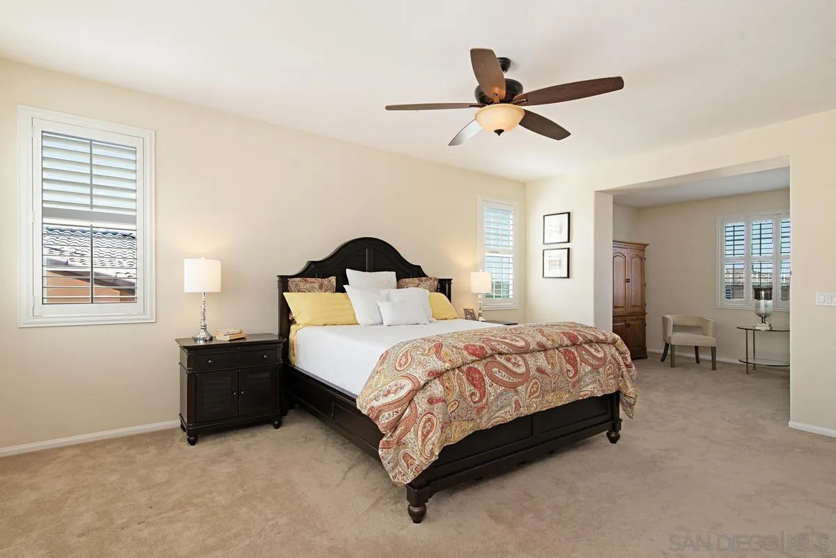 1121 Ocean Ridge Court Oceanside, CA 92056 - Photo 17 of 30 a bedroom with a bed and window