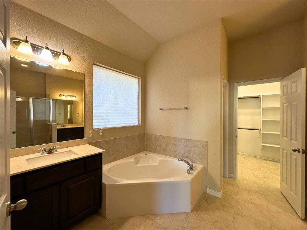 3117 Hidalgo Loop Round Rock, TX 78665 - Photo 19 of 27 a bathroom with a bathtub sink and mirror