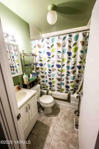 an outdoor space with furniture