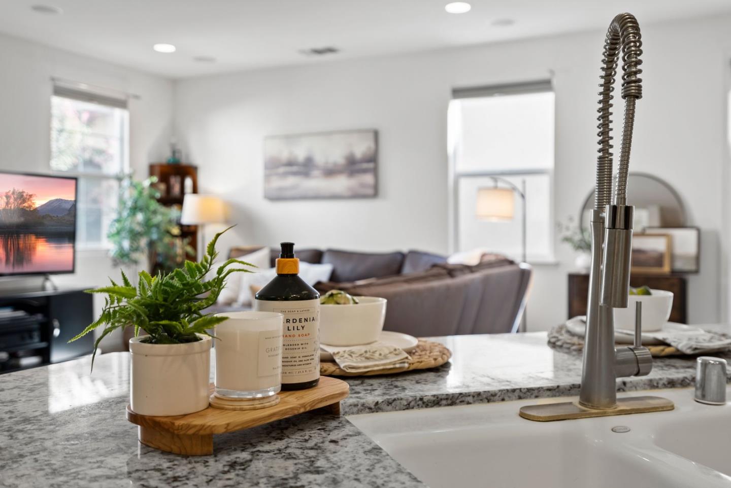94 Caspian Way Gilroy, CA 95020 - Photo 17 of 40 a living room with furniture and a flat screen tv