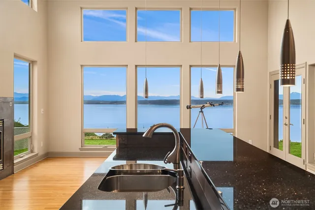 a table and chairs in a kitchen