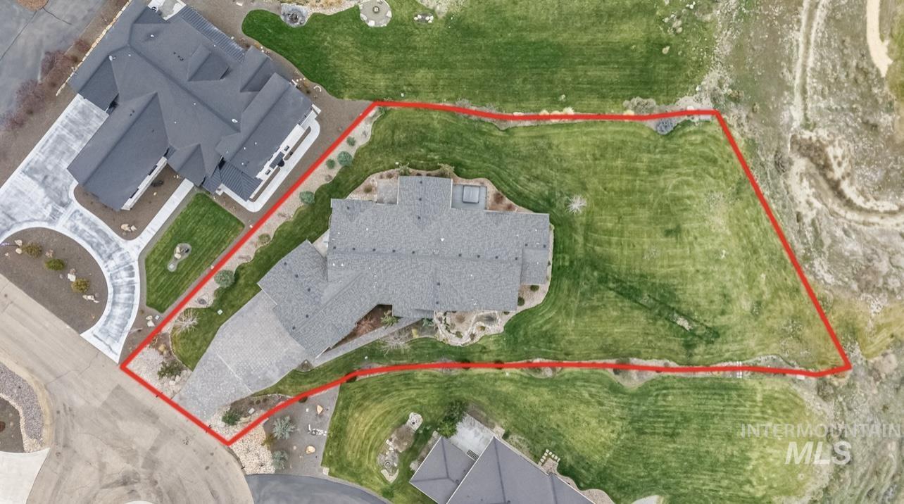 16353 Brunello Court Caldwell, ID 83607 - Photo 2 of 45 Aerial overview of property's location with property boundaries highlighted