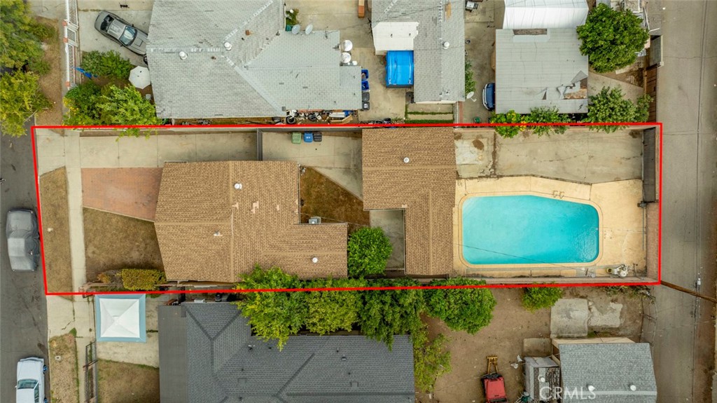 13166 Aztec Street Sylmar, CA 91342 - Photo 45 of 48 an aerial view of a house with a garden