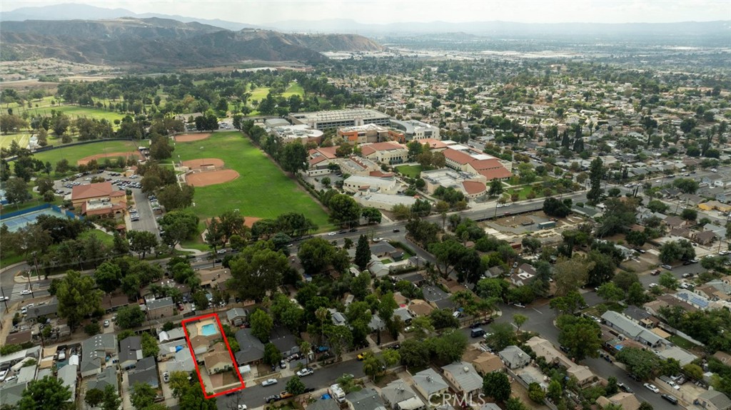 13166 Aztec Street Sylmar, CA 91342 - Photo 47 of 48 an aerial view of city and lake