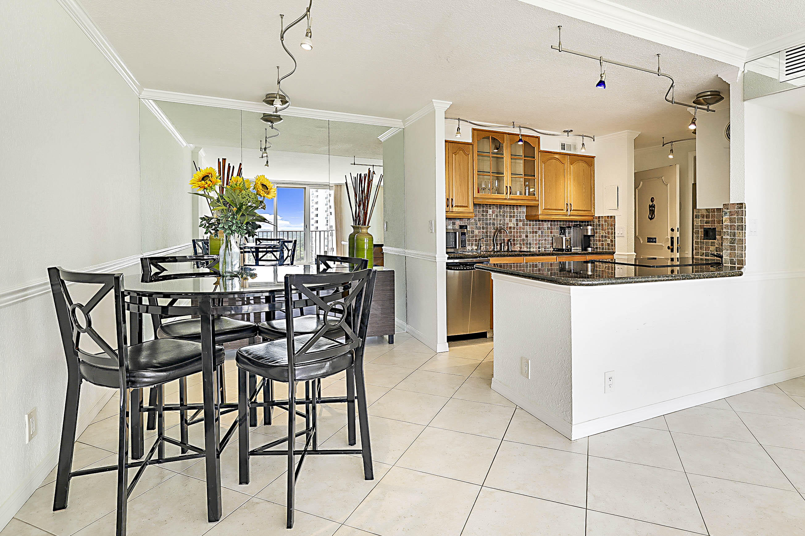 2121 North Ocean Boulevard, Unit 1105W Boca Raton, FL 33431 - Photo 4 of 58 Open remodeled kitchen