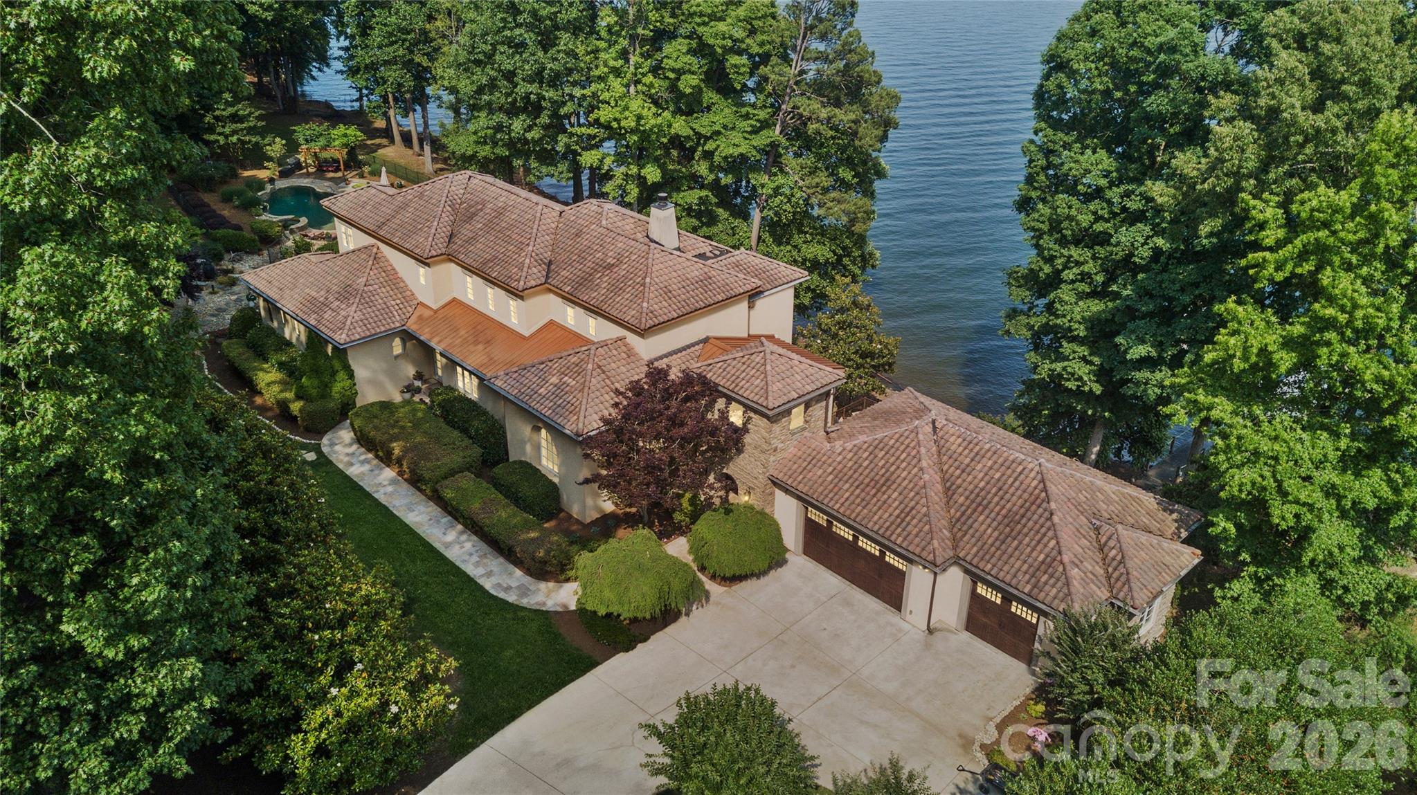 9184 Greenwood Road Terrell, NC 28682 - Photo 6 of 48 an aerial view of a house with a yard basket ball court and outdoor seating