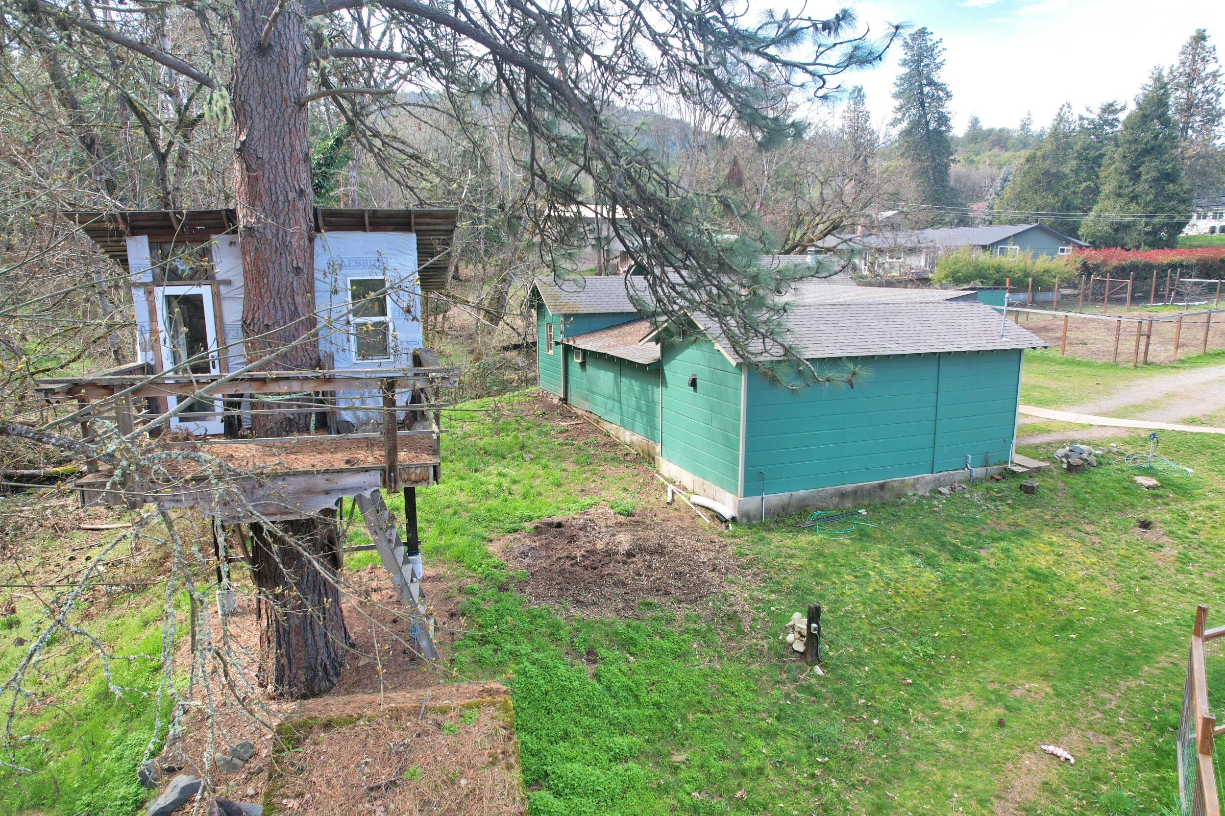 5355 Coleman Creek Road Medford, OR 97501 - Photo 55 of 76 tree house and upper outbuildings (1)
