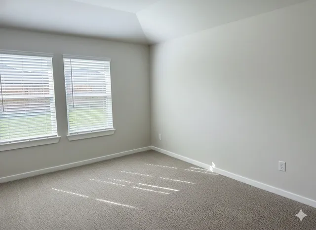 an empty room with a window