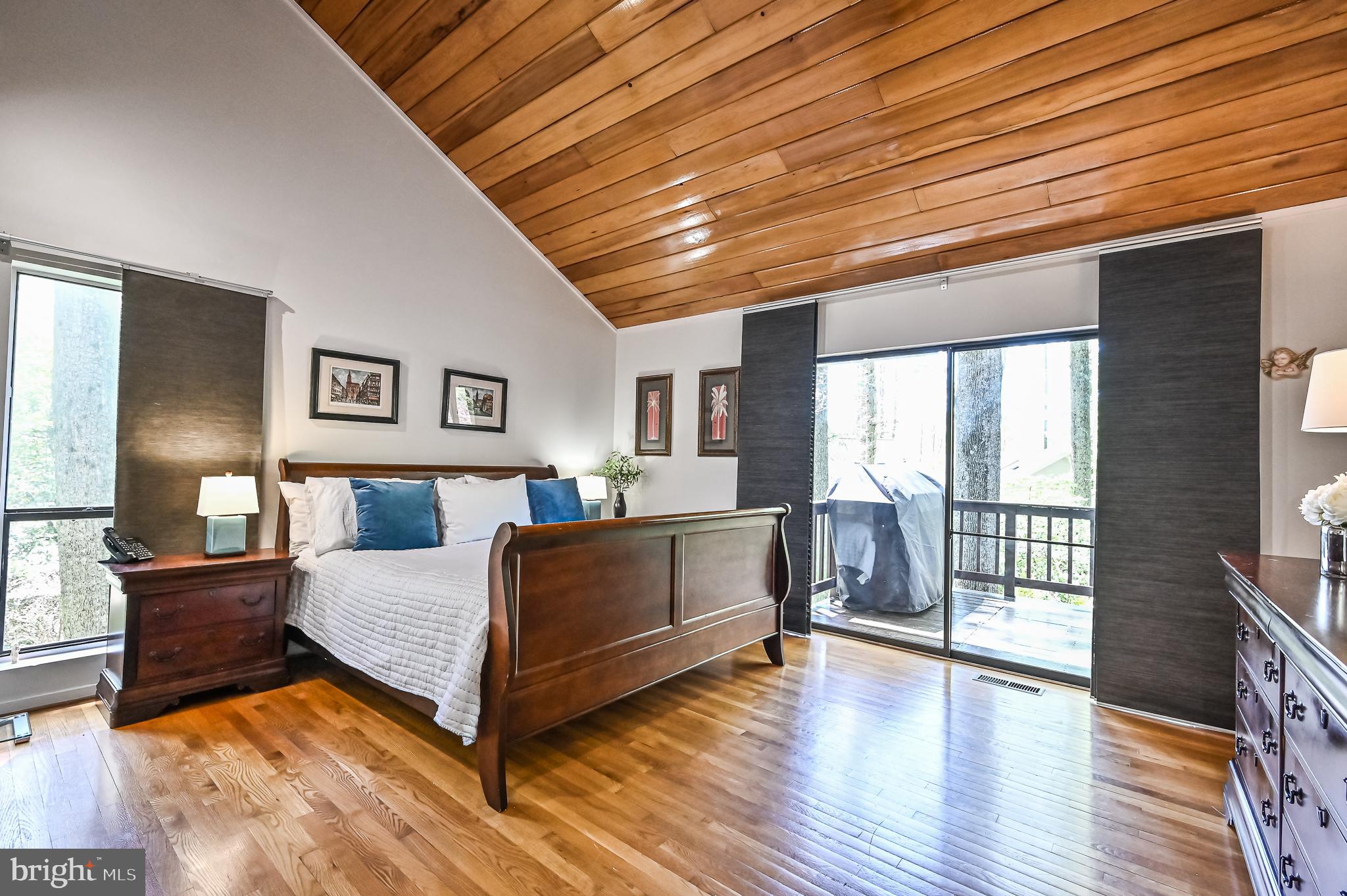 2000 Halyard Lane Reston, VA 20191 - Photo 19 of 56 Primary Bedroom w/ Sliding Glass Doors to the deck