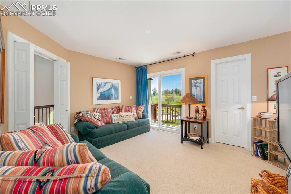 8760 Ridgepointe Drive Castle Pines, CO 80108 - Photo 28 of 50 a living room with furniture and a lamp