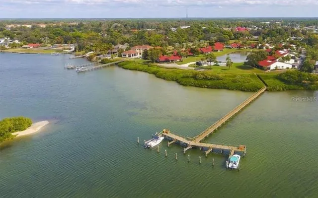 a view of a lake with outdoor space