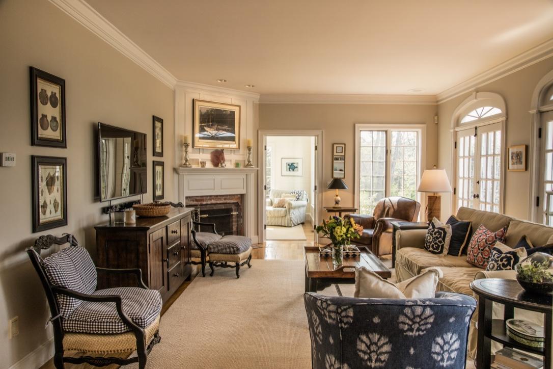 14 Ice Valley Road Osterville, MA 02655 - Photo 6 of 35 a living room with fireplace furniture and a large window