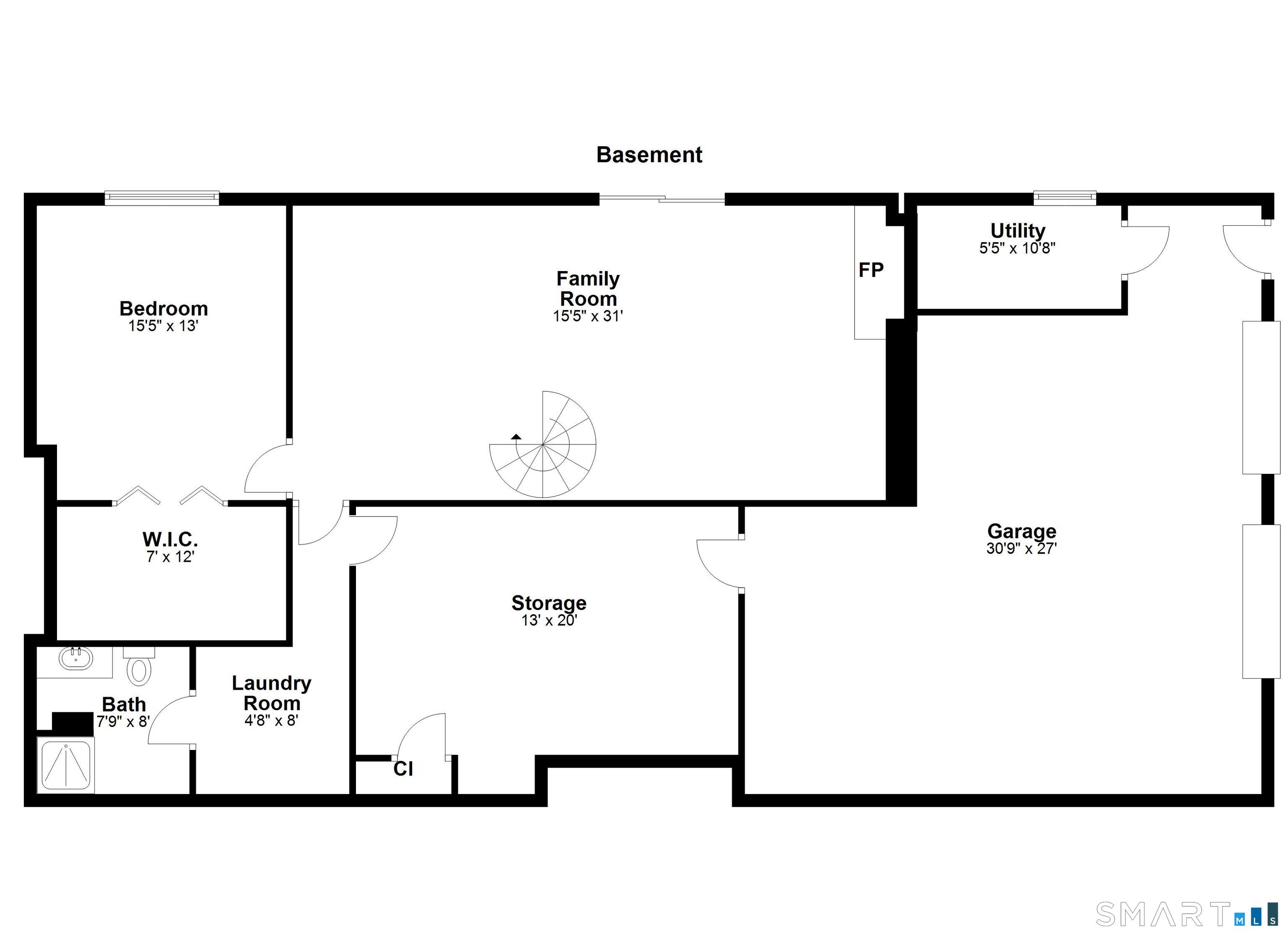 15 Glenarden Road Trumbull, CT 06611 - Photo 39 of 39 Complete Lower Level Layout. Please note the generous storage space and direct access to the garage.