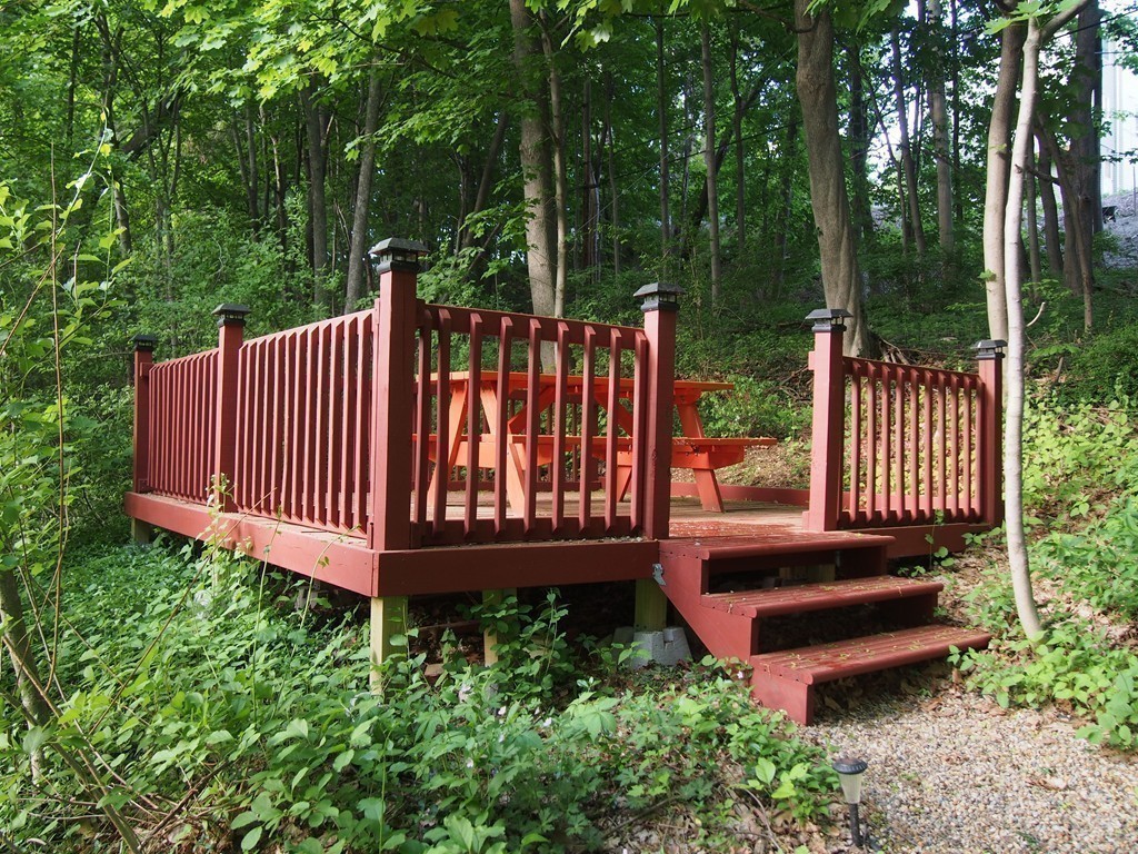 78 Beaconsfield Road Worcester, MA 01602 - Photo 29 of 30 a view of a back yard with a bench