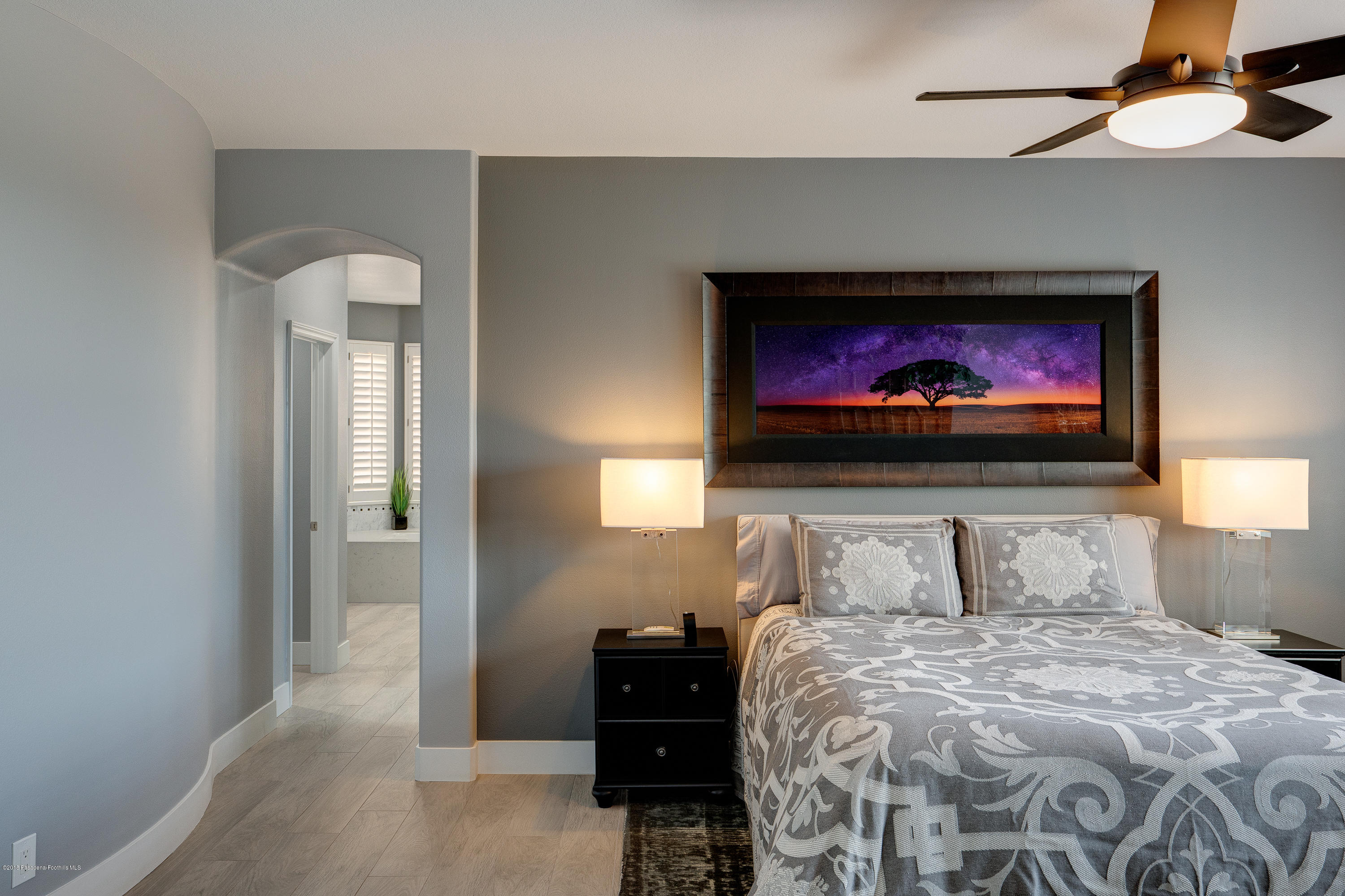 3503 Giddings Ranch Road Altadena, CA 91001 - Photo 33 of 75 a bedroom with a bed and a fireplace