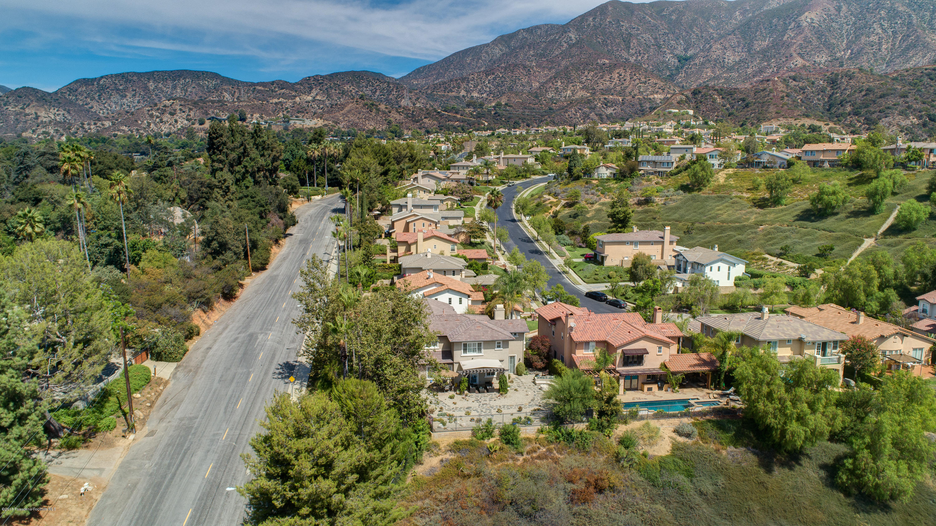 3503 Giddings Ranch Road Altadena, CA 91001 - Photo 67 of 75 an aerial view of residential houses with outdoor space