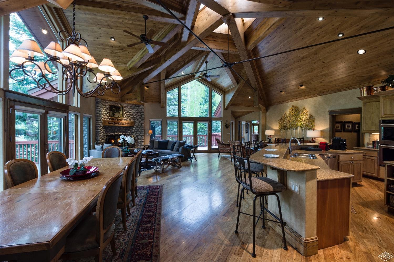 1944 Sunburst Drive, Unit A&B Vail, CO 81657 - Photo 13 of 37 a view of a dining room with furniture window and outside view