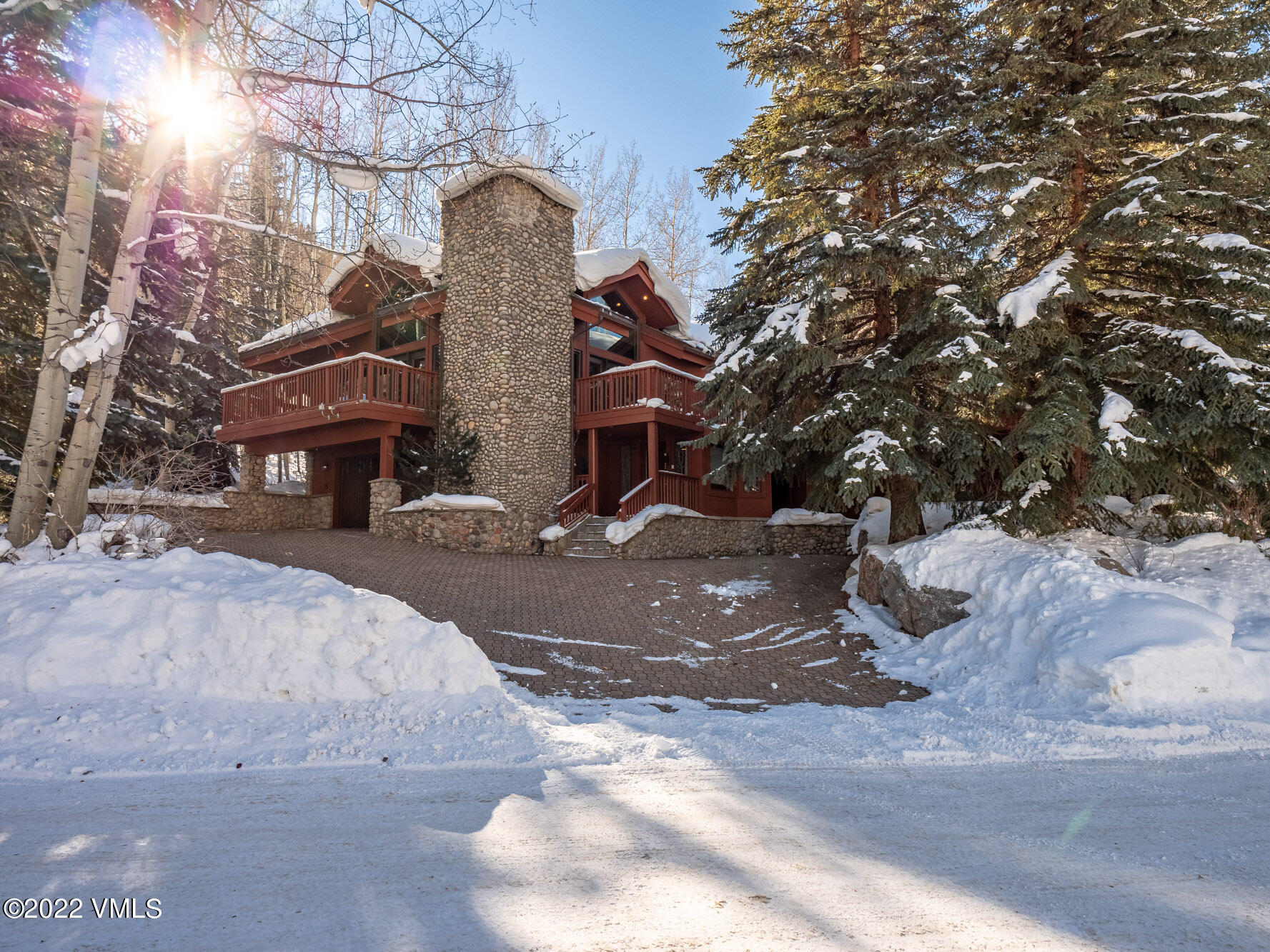 1944 Sunburst Drive, Unit A&B Vail, CO 81657 - Photo 35 of 37 a view of a house with a snow
