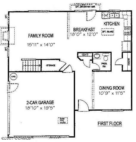 718 Francktown Road Richlands, NC 28574 - Photo 2 of 3 Floor Plan downstairs