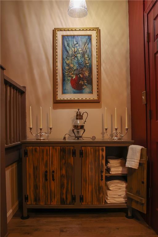 1021 Leesburg Station Road Mercer, PA 16137 - Photo 19 of 45 a view of a kitchen with wooden floor and cabinets