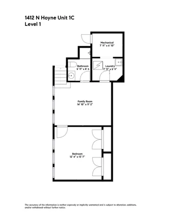 $725,000 | 1412 North Hoyne Avenue, Unit 1C, Chicago, IL 60622